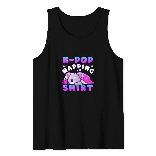 Koala Pet Korean Music Sleeping Koala Bear KPop Napping Tank Tops