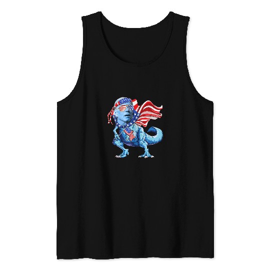 Dinosaur Pet Joe Biden Dinosaur T rexs 4th Of July America BidensaurusRex Tank Tops