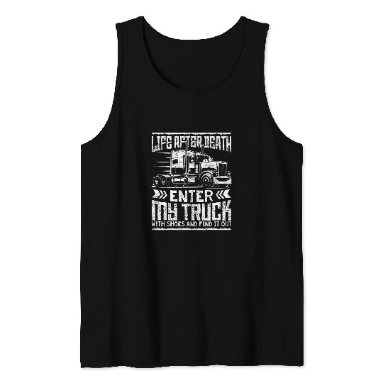 Truck Fun 18 Wheeler Freighter Truck Driver 2 Tank Tops