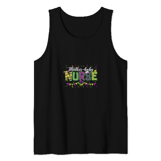 nurses Job Mardi Gras LD Labor Mother Baby nursess Wrap the Gifts Tank Tops