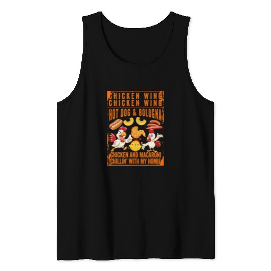 Chicken Pet Cooked Chicken Wing Chicken Wing Hot Dog Bologna Macaroni 3 531 Tank Tops