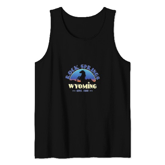 Horse Pet Rock Springs Wyoming WY Wild Horse Tank Tops