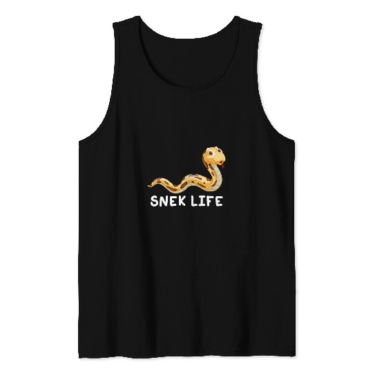 Python Pet Ball Python Snek Life Hiss Productivity Herpetology Tank Tops