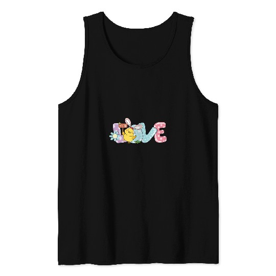 Chicken Pet Happy Easter Bunny Chicken Love Easter Easter Bunny cute Tank Tops