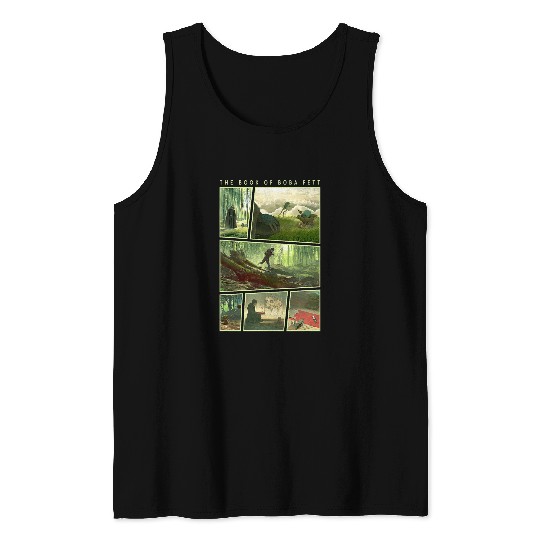 Book Fun Star Wars The Book Of Boba Fett Grogu Training Panels Tank Tops