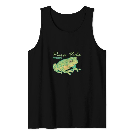 Frog Pet Pura Vida Costa Rica Nature Rain Forest Frog Vacation Tank Tops