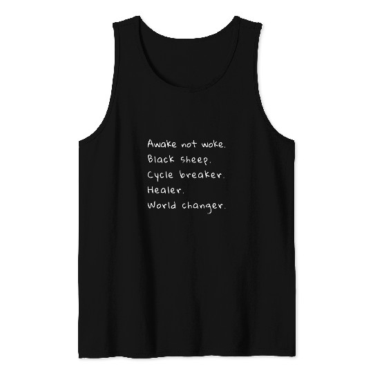 Sheep Pet Awake not woke Black Sheep Cycle Breaker Tank Tops