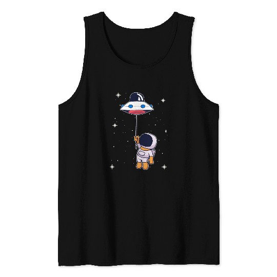 Astronaut Job Ufo Astronaut Conspiracy Abduction Flying Saucer Tank Tops