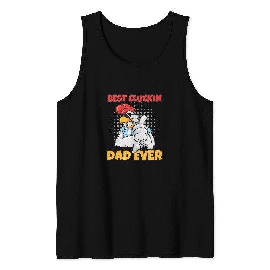 Chicken Pet Cluckin Chicken Daddy Gift for Poultry Farmers Chicken Butt Tank Tops