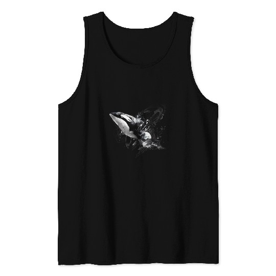 Whale Pet Orca Lover Whale Jumping Tank Tops