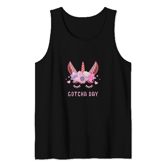 Unicorn Pet Pro Adoption Gotcha Day Adopted Son Daughter Tank Tops