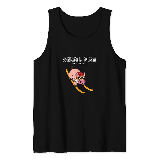 Pig Pet Angel Fires New Mexico Funny Pig Ski Tank Tops