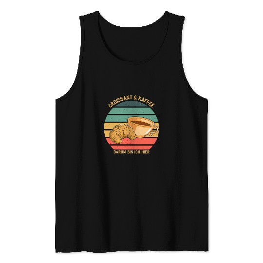 Croissant Baker Baking France Gourmet Coffee Tank Tops