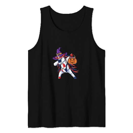 Unicorn Pet  Dominican Republic Unicorn Witch Halloween Tank Tops