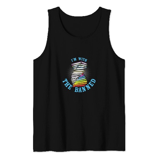 Book Fun Im With the Banned Books Lover Reading Bookworm Librarian Tank Tops
