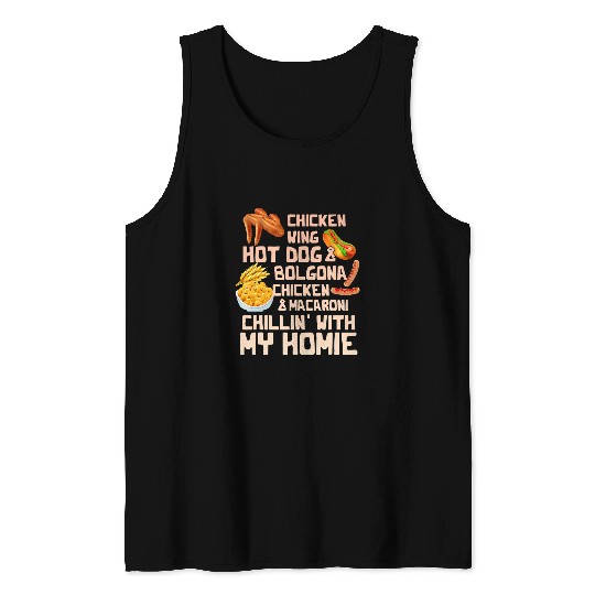 Chicken Pet Cooked Chicken Wing Chicken Wing Hot Dog Bolgona Macaroni Tank Tops