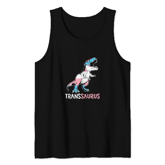 Dinosaur Pet T rexs Trans Saurus Transgender Pride Men Boys Tank Tops