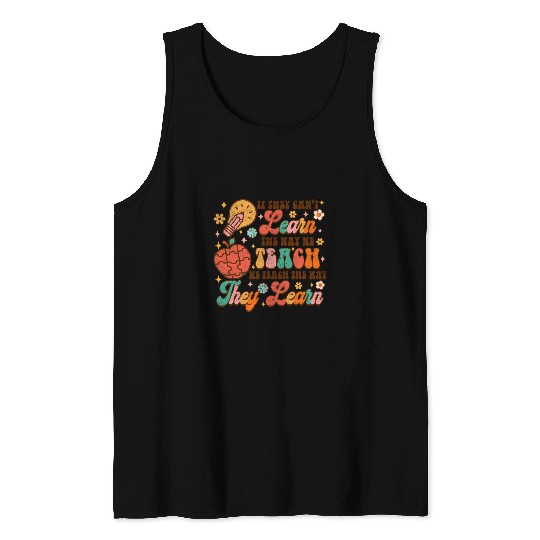 Autism Puzzle We Teach The Way They Learn SPED Teacher Autism Awareness 1 Tank Tops