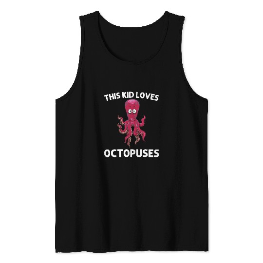 Octopus Pet For Kids Boys Sea Life Ocean Biology Cephalopod 06 Tank Tops