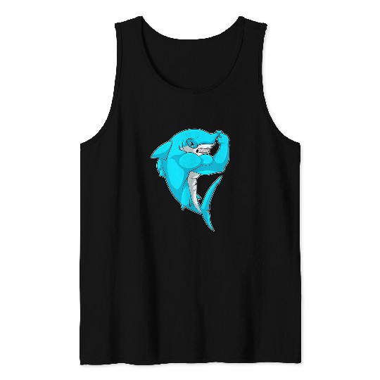 Shark Pet Hammerhead shark Bodybuilder Bodybuilding Sports Tank Tops