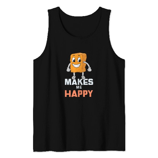 Chicken Pet Happy Emoticon Chicken Nuggets For Foodies Positive Mind Tank Tops