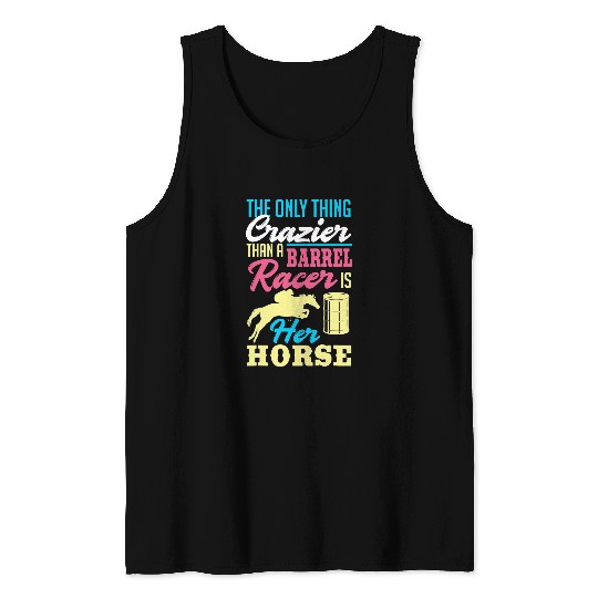 Horse Pet Barrel Racing Lover Horse Racing Funny Barrel Racer 2 Tank Tops