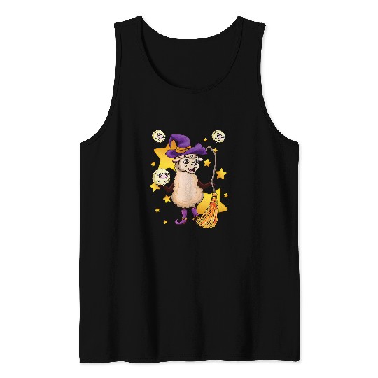 Sheep Pet Kawaii Sheep Witch Costume Boys Girls Funny Halloween 3 Tank Tops