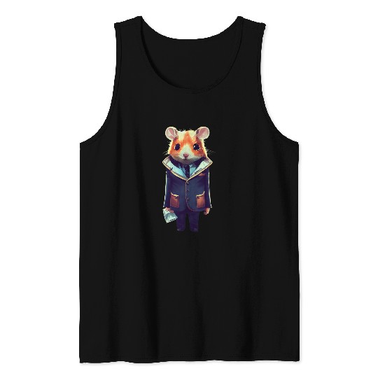 Hamster Pet CoolNimals cute Hamster wearing a suit animals in clothes 3 Tank Tops