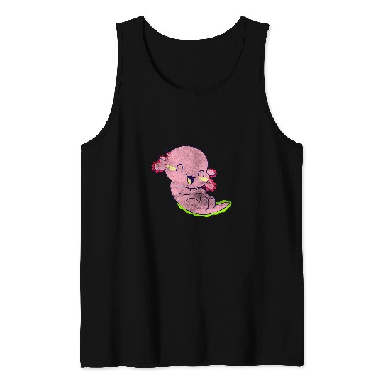 Axolotls Pet Distressed Axolotlss Walking Fish Cute Axolotls Men Women Tank Tops