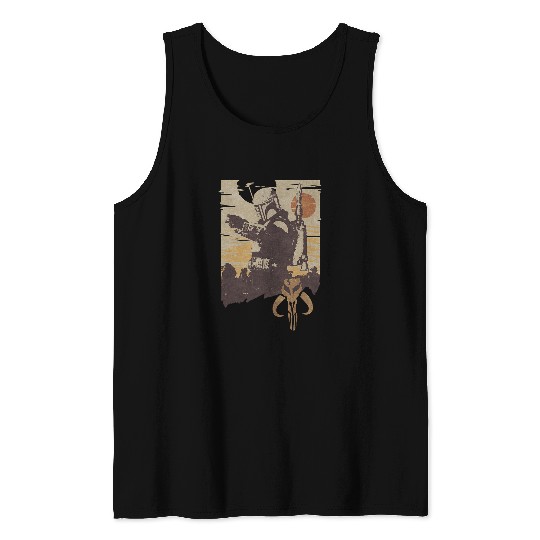 Book Fun Star Wars The Book of Boba Fett Tatooine Battle Tank Tops