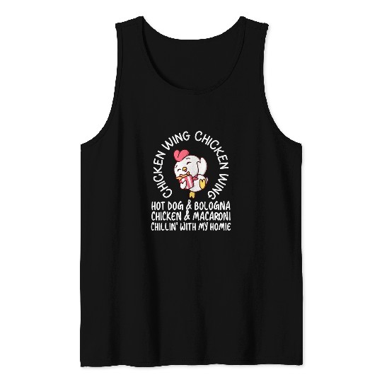 Chicken Pet Cooked Chicken Wing Chicken Wing Hot Dog Bologna Macaroni 9 5 14 Tank Tops