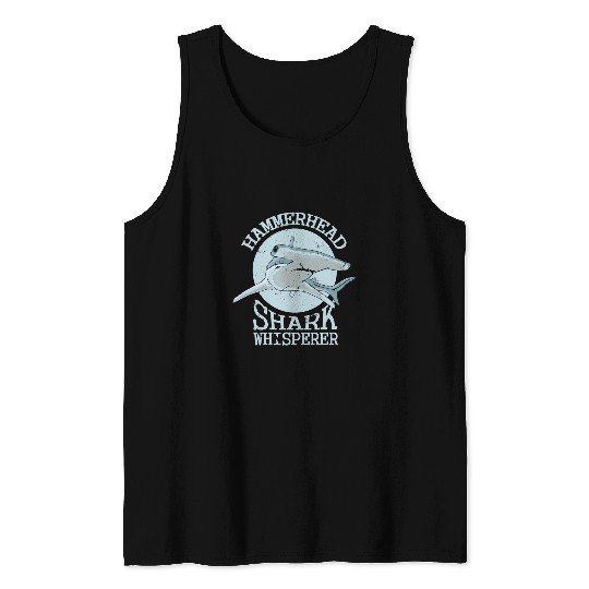 Shark Pet Hammerhead Shark Whisperer Marine Biologist Tank Tops