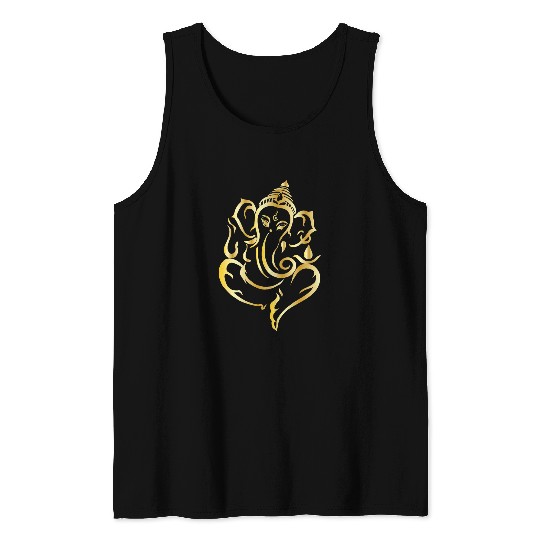 Elephant Mammal Elegant Lord Ganesha Hindu Indian God Spiritual Tank Tops