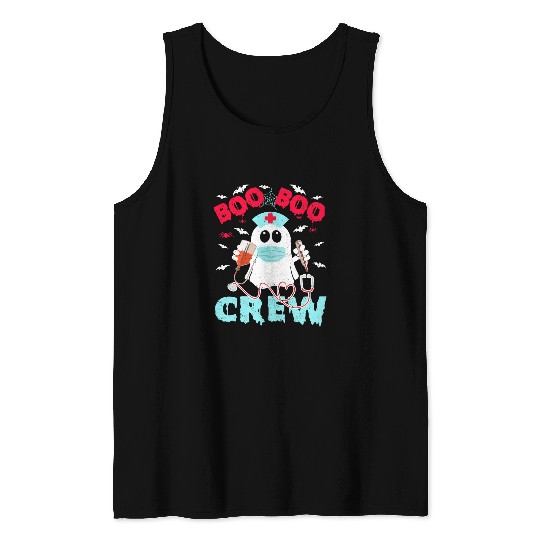 nurses Job Boo Boo Crew quote nurses cool Halloween nurses Costume 2 Tank Tops