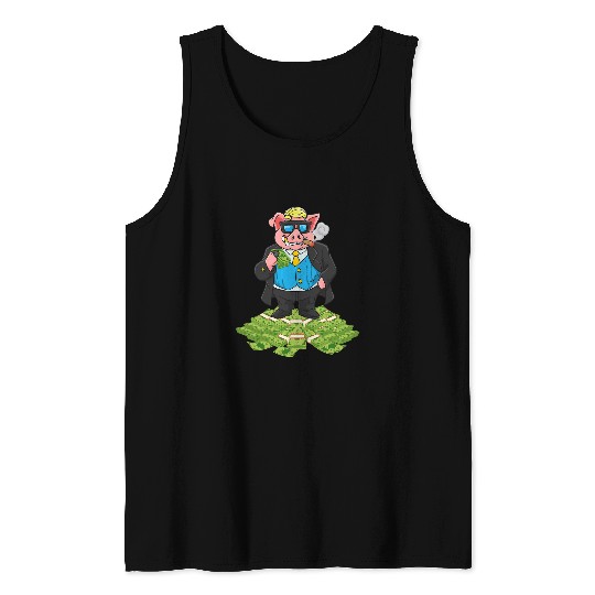 Pig Pet Capitalist Investors Entrepreneur Capitalism Pig 01 Tank Tops