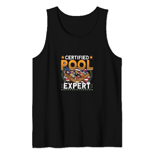 Sport Billiard Pool Billiard Team 8 Ball Pool Billiard Player Billiard 4 Tank Tops