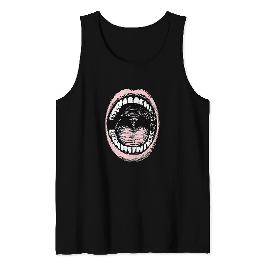 dentists Job Big Mouth Open Say Aaah dentists Perfect Gift Popular Design Tank Tops