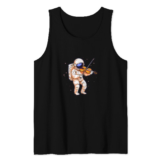 Astronaut Job Violin for Violinist Musical Instrument Orchestra Tank Tops