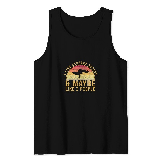 Gecko Pet I Like Leopard Geckos vintages Sunset Cute Womens Pet Lizard Tank Tops