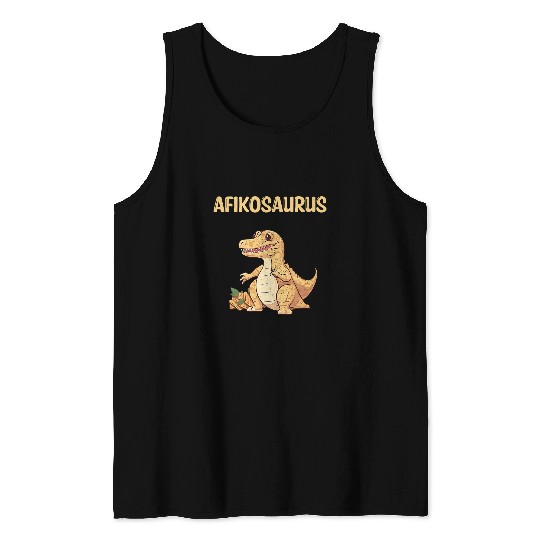 Dinosaur Pet Happy Passover Afikosaurus Hebrew Jewish Tank Tops