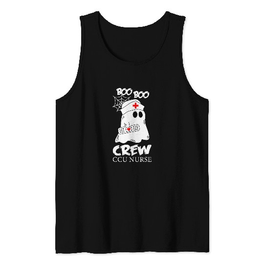 nurses Job Boo Boo Crew Critical Care Nursing CCU nurses Halloween Tank Tops