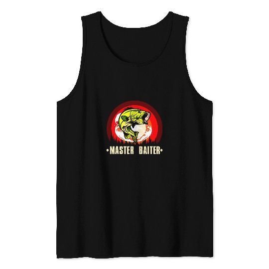 Fishing Fun vintages Fishing Master baiter Tank Tops