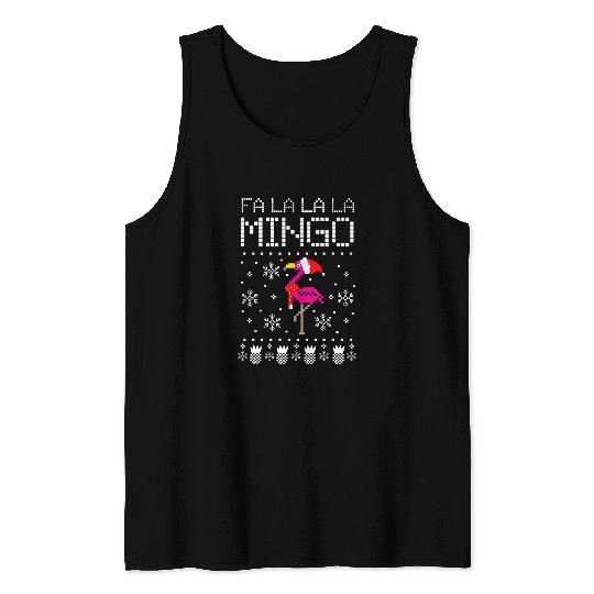 Flamingo Pet Fa La La Mingo Christmas pineapples Tank Tops