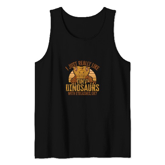 Gecko Pet Herpetologist Eyelash Lizard Reptile Crested Gecko 4 Tank Tops