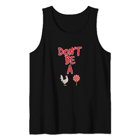 Chicken Pet Sarcastic Women Funny Dont Be Sucker Rooster Lollipop Tank Tops