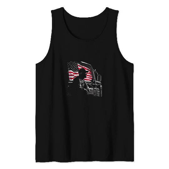 Truck Fun American Big Rigs Diesel Truck Driver 49 Tank Tops