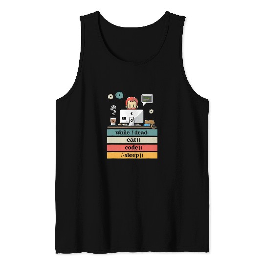 Python Pet Computer Science Python Programmer Eat Code Sleep Coder Tank Tops