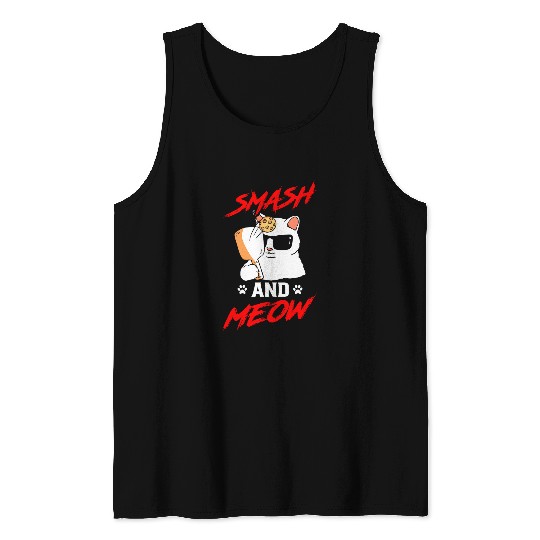 Sport Pickleball Pickleball Player Cat Lover Paddle Sports Paddleball Tank Tops