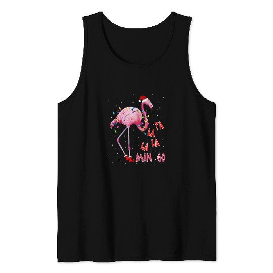Flamingo Pet Fa La La La mingo Flamingo Christmas Pajamas xmass Holiday 157 Tank Tops