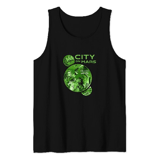 Book Fun City on Mars Comic Book Style vintages Man of Mars explorer Tank Tops